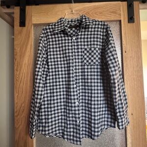 Ativa Men’s Black & White Plaid Button Up Shirt